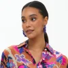 Oliphant Accessories|Earrings>Astor Hoop- Purple