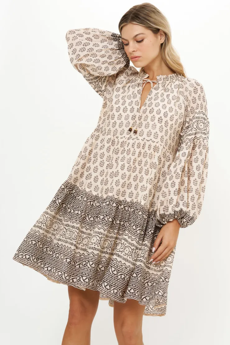 Oliphant Short & Mini Dresses|Dresses>Balloon Sleeve Short- Samba Black