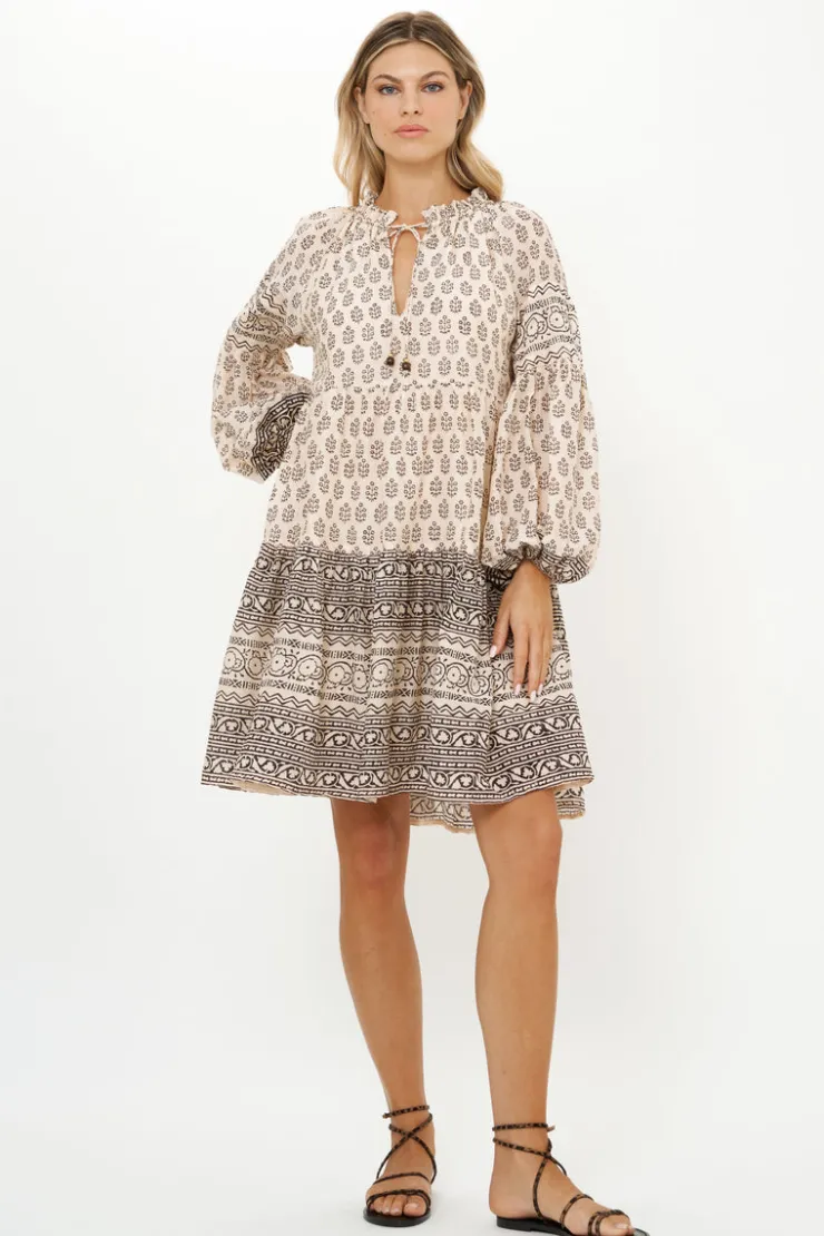 Oliphant Short & Mini Dresses|Dresses>Balloon Sleeve Short- Samba Black