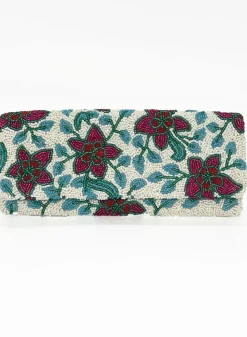 Oliphant Accessories|Bags>Beaded Clutch- Jardin Fuscia