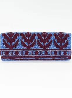 Oliphant Accessories|Bags>Beaded Clutch- Marigold Maroon