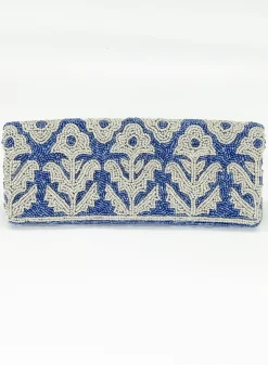 Oliphant Accessories|Bags>Beaded Clutch- Marigold Periwinkle