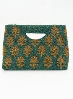 Oliphant Accessories|Bags>Beaded Handbag- Fern Green