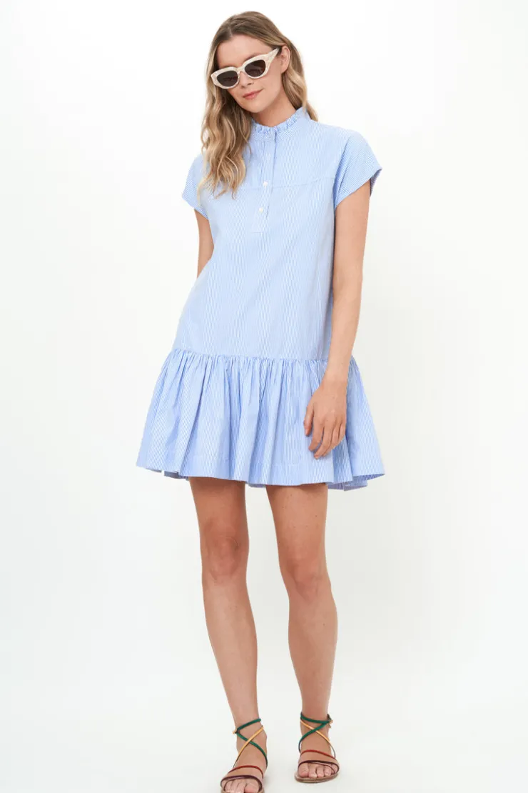 Oliphant Short & Mini Dresses|Dresses>Cap Sleeve Mini- Chatham Blue