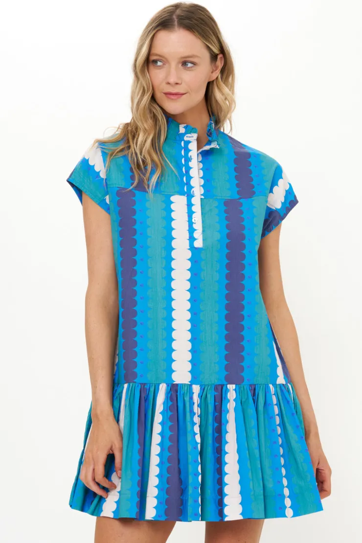 Oliphant Short & Mini Dresses|Dresses>Cap Sleeve Mini- Meko Blue