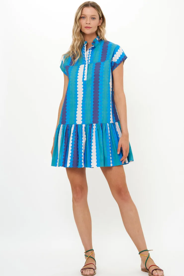 Oliphant Short & Mini Dresses|Dresses>Cap Sleeve Mini- Meko Blue