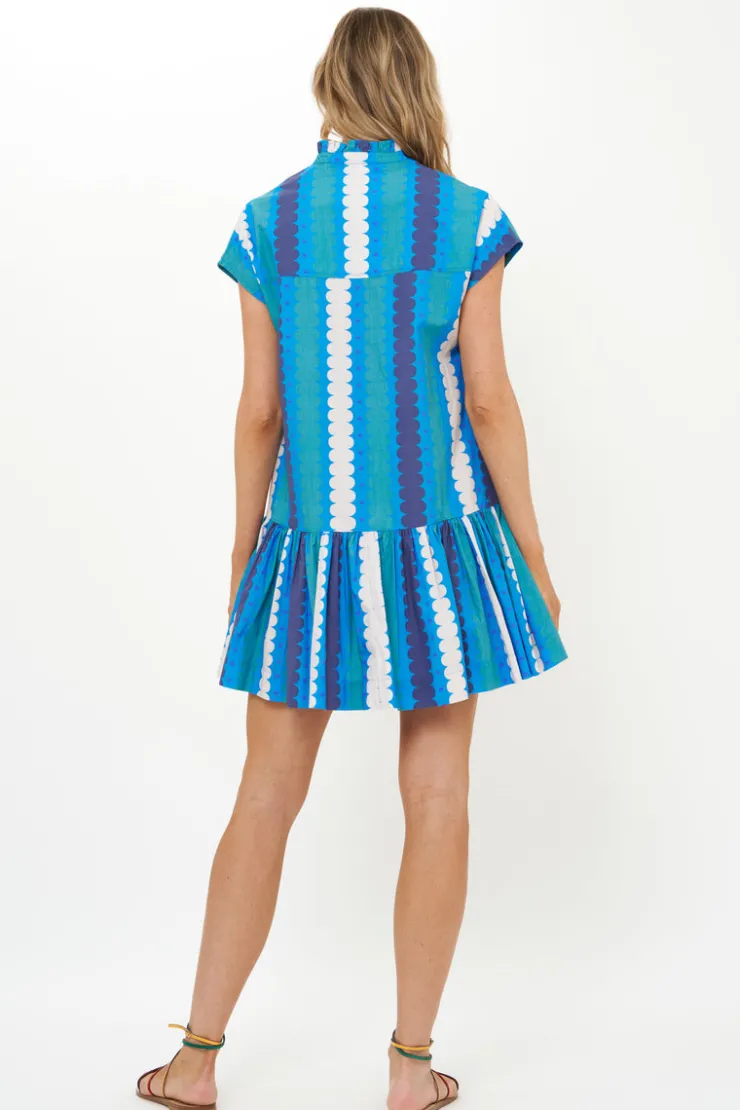 Oliphant Short & Mini Dresses|Dresses>Cap Sleeve Mini- Meko Blue