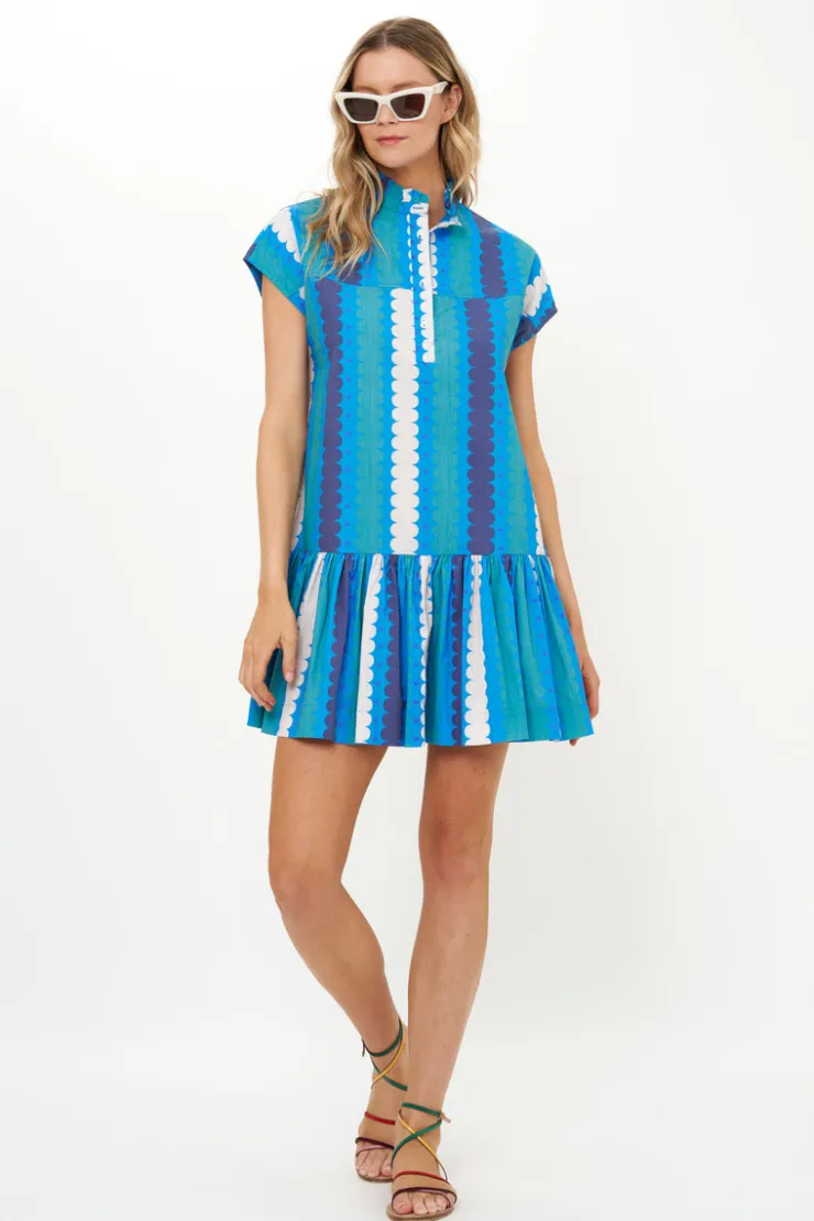 Oliphant Short & Mini Dresses|Dresses>Cap Sleeve Mini- Meko Blue