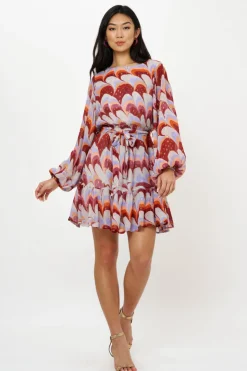 Oliphant Short & Mini Dresses>Flirty Short Dress- Venice Cognac