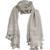 Oliphant Accessories|Scarves>Grey Tassel Scarf