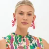 Oliphant Accessories|Earrings>Kauai Earrings- Hot Pink