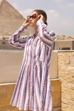 Oliphant Short & Mini Dresses|Dresses>Long Sleeve Shirt Dress Mini- Haveli Peri
