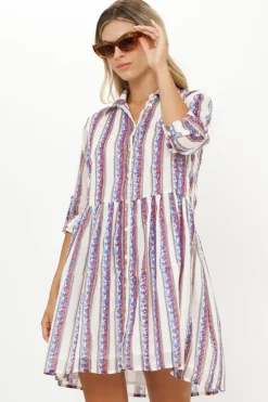 Oliphant Short & Mini Dresses|Dresses>Long Sleeve Shirt Dress Mini- Haveli Peri