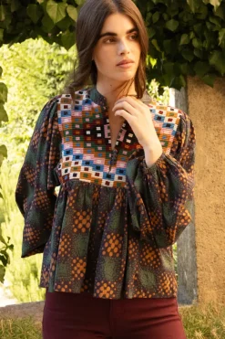 Oliphant Matching Sets|Tops>Mandarin Balloon Top- Matrix Forest