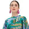 Oliphant Accessories>Neptune Earrings- Shiny Pink