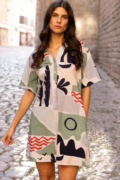 Oliphant Short & Mini Dresses|Dresses>Pocket Dress- Riviera Sage