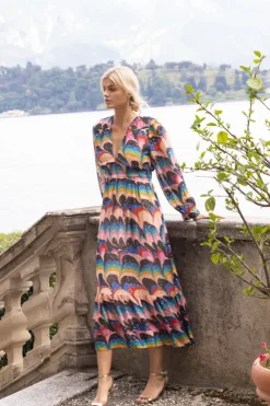Oliphant Maxis>Tie Back Maxi- Venice Blue