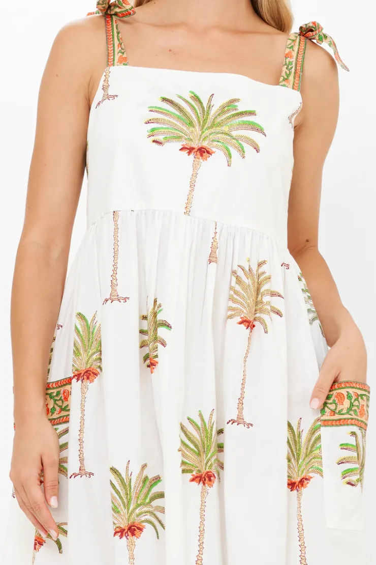 Oliphant Midis|Dresses>Tie Strap Pocket Midi- Canary Green