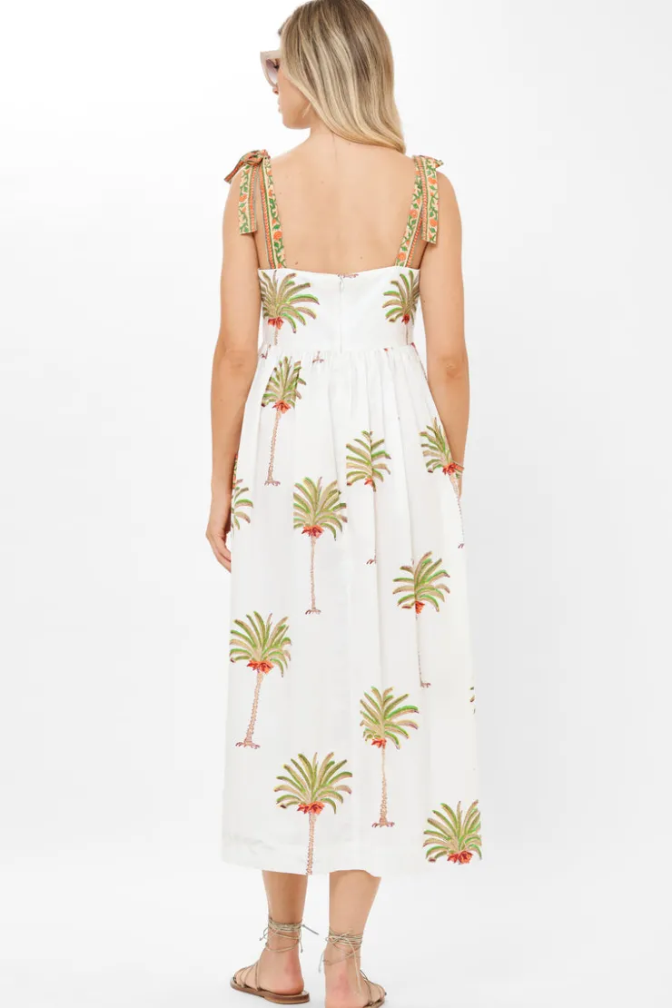 Oliphant Midis|Dresses>Tie Strap Pocket Midi- Canary Green