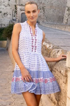 Oliphant Short & Mini Dresses|Dresses>Yoke Dress- Borrego Navy