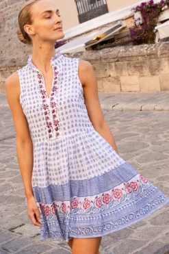 Oliphant Short & Mini Dresses|Dresses>Yoke Dress- Borrego Navy